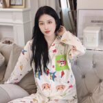 Crayon Shin-chan couple Pajamas for women in spring, autumn and winter long-sleeved sets photo review