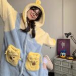 Disney Winnie the Pooh autumn and Winter pajama women's thickened warm coral fleece bathrobe home wear photo review