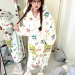 Crayon Shin-chan Coral fleece couple pajamas, women's autumn and winter warm bathrobes, home wear photo review