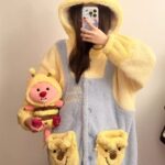 Disney Winnie the Pooh autumn and Winter pajama women's thickened warm coral fleece bathrobe home wear photo review