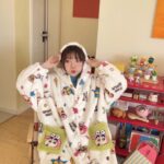 Crayon Shin-chan Coral fleece couple pajamas, women's autumn and winter warm bathrobes, home wear photo review