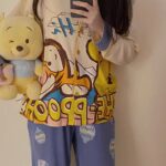 Disney Tigger pajama girl's spring, autumn and winter pure cotton long-sleeved set with a cute princess-style outerwear for home wear photo review