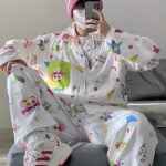Crayon Shin-chan couple Pajamas for women in spring, autumn and winter long-sleeved sets photo review