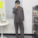 Disney Pinocchio Pajamas men's pure cotton cartoon long-sleeved large-sized home wear set photo review