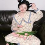 Disney Iris Pajama Women's Spring and Autumn long-sleeved pure cotton home wear set photo review