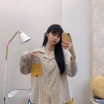 Disney Winnie the Pooh striped pajamas for women, pure cotton spring and autumn cardigan long-sleeved set, cartoon cute home wear photo review