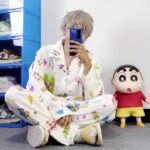 Crayon Shin-chan couple Pajamas for women in spring, autumn and winter long-sleeved sets photo review
