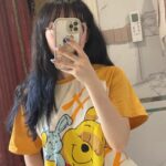 Disney Winnie the Pooh summer pure cotton short-sleeved home suit for pajama women can be worn on the outside photo review