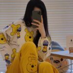Disney Winnie the Pooh Spring and autumn pure cotton long-sleeved set of cute cartoon home wear photo review