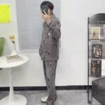 Disney Pinocchio Pajamas men's pure cotton cartoon long-sleeved large-sized home wear set photo review