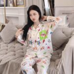 Crayon Shin-chan couple Pajamas for women in spring, autumn and winter long-sleeved sets photo review