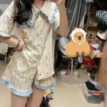 Disney Iris Pajama Women's Spring and Autumn long-sleeved pure cotton home wear set photo review