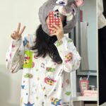 Crayon Shin-chan couple Pajamas for women in spring, autumn and winter long-sleeved sets photo review