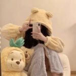 Disney Winnie the Pooh autumn and Winter pajama women's thickened warm coral fleece bathrobe home wear photo review