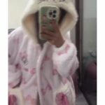 Disney Mary Cat nightgown women autumn and winter coral velvet long cape pajamas home wear photo review
