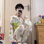 Crayon Shin-chan couple Pajamas for women in spring, autumn and winter long-sleeved sets photo review