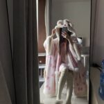 Disney Mary Cat nightgown women autumn and winter coral velvet long cape pajamas home wear photo review
