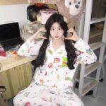 Crayon Shin-chan couple Pajamas for women in spring, autumn and winter long-sleeved sets photo review