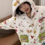 Crayon Shin-chan Coral fleece couple pajamas, women's autumn and winter warm bathrobes, home wear photo review