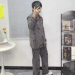 Disney Pinocchio Pajamas men's pure cotton cartoon long-sleeved large-sized home wear set photo review