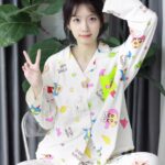 Crayon Shin-chan couple Pajamas for women in spring, autumn and winter long-sleeved sets photo review