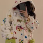 Crayon Shin-chan Coral fleece couple pajamas, women's autumn and winter warm bathrobes, home wear photo review