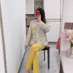 Disney Winnie the Pooh striped pajamas for women, pure cotton spring and autumn cardigan long-sleeved set, cartoon cute home wear photo review