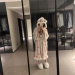Disney Mary Cat nightgown women autumn and winter coral velvet long cape pajamas home wear photo review
