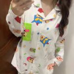 Crayon Shin-chan couple Pajamas for women in spring, autumn and winter long-sleeved sets photo review