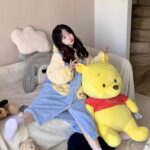 Disney Winnie the Pooh autumn and Winter pajama women's thickened warm coral fleece bathrobe home wear photo review
