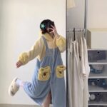 Disney Winnie the Pooh autumn and Winter pajama women's thickened warm coral fleece bathrobe home wear photo review