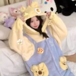 Disney Winnie the Pooh autumn and Winter pajama women's thickened warm coral fleece bathrobe home wear photo review