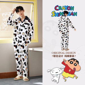 Cow Crayon Shin-chan long-sleeved set [Man's Style]